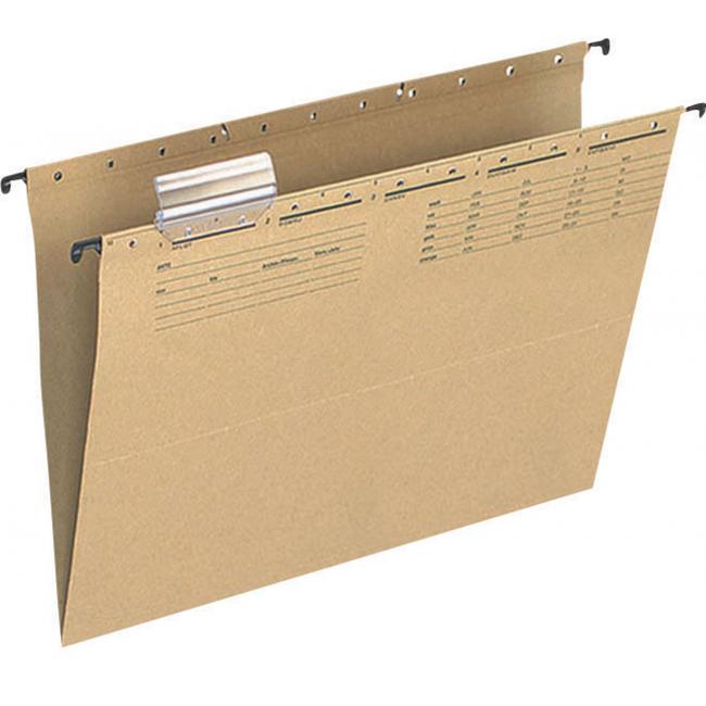 Hängetasche mit V-förmigem Boden, Q-CONNECT recycelt braun