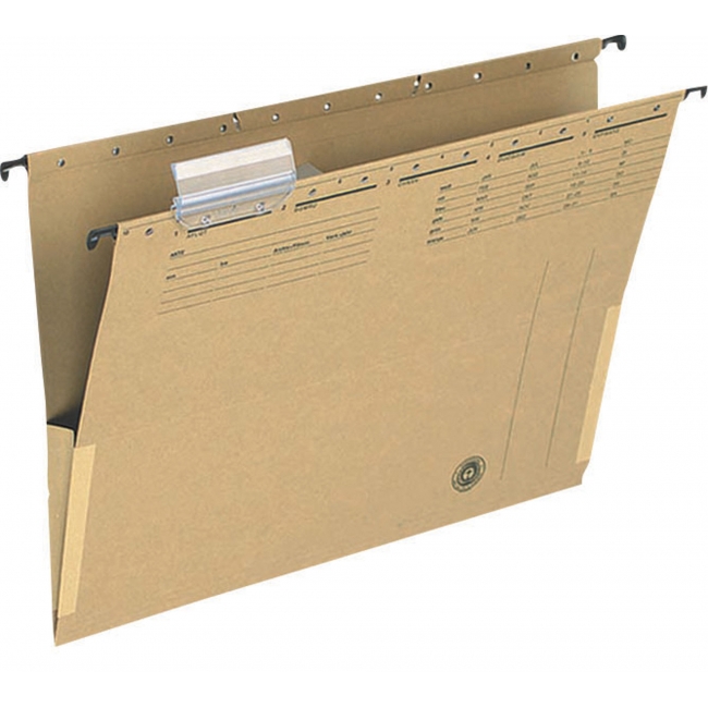 [QC000556] Hängebehälter mit Seitenwänden Q-CONNECT recycelt braun