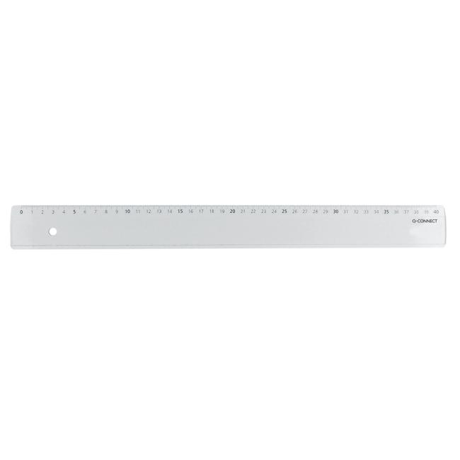 Lineal Q-CONNECT 40 cm transparent