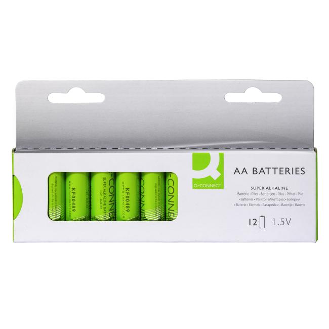 [QC000644] Q-CONNECT AA-Batterien, 12 Stück