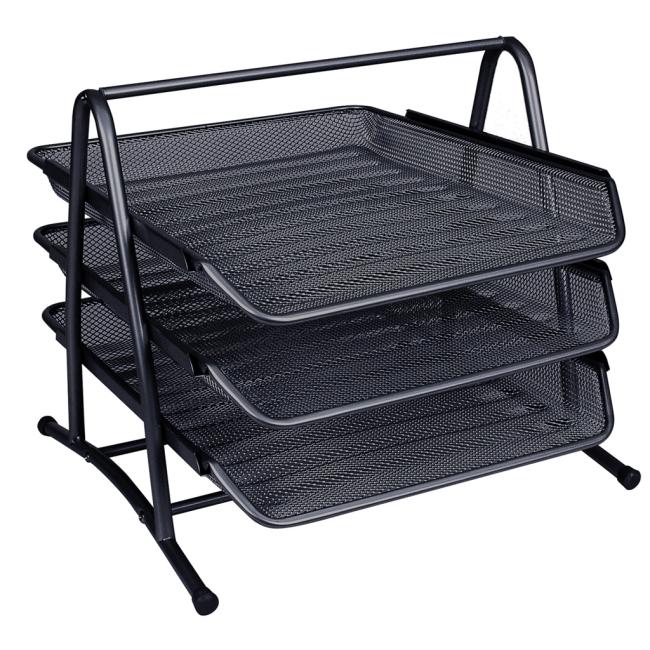 [QC000823] Drahtregal mit 3 Ablagen, 350 x 275 x 278 mm, schwarz