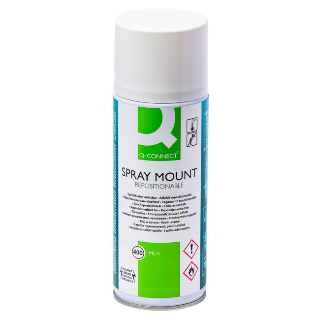 Q-CONNECT Schnellmontage-Sprühkleber 400 ml, nicht permanent