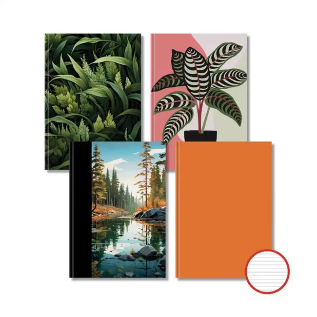 Notizbuch im A5-Format, 96 Blatt, liniert, verschiedene Motive