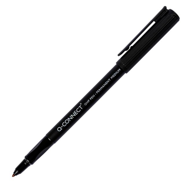 Permanentmarker OHP Q-CONNECT 1 mm schwarz