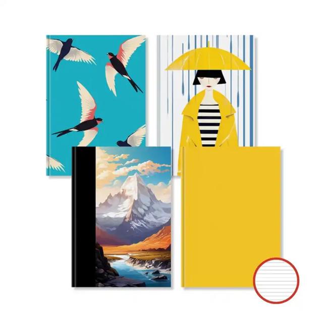 A5-Notizbuch, 144 linierte Blatt