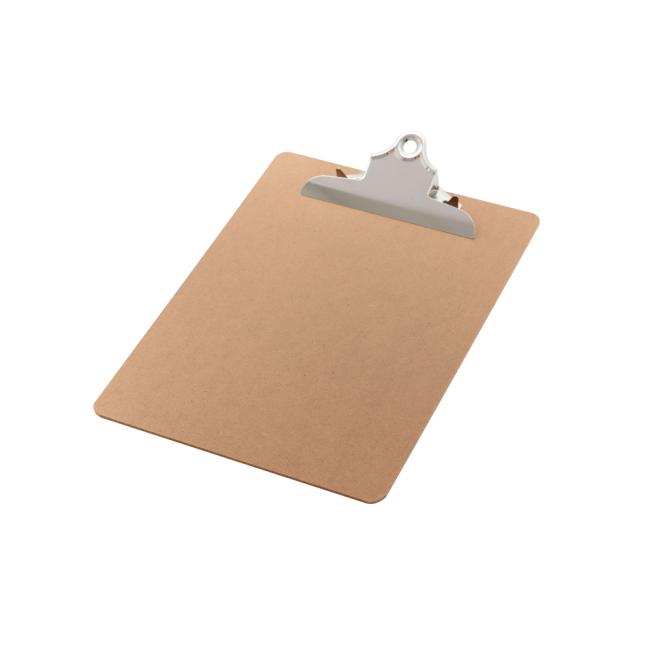 [QC001304] Schreibblock mit Clip, A4, Q-CONNECT, braun