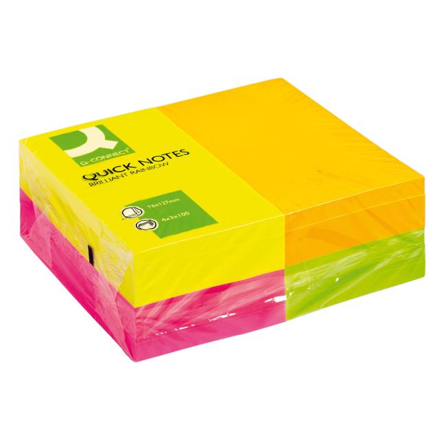 Selbstklebende Notiz Q-CONNECT 127x76 brillant