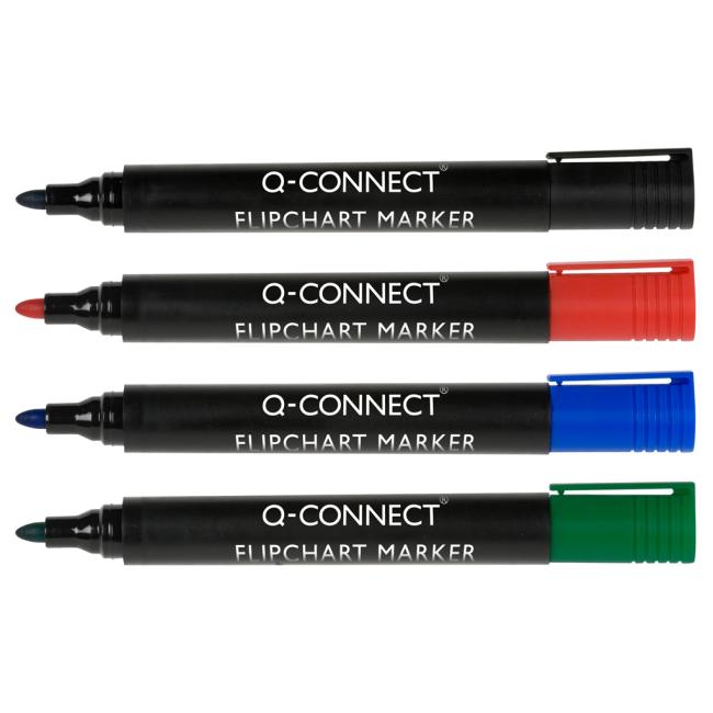 Q-CONNECT 4S Flipchart-Blockmarker-Set