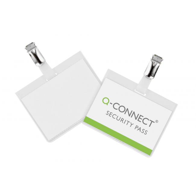 Etikett mit Clipverschluss Q-CONNECT 90x60mm 25 Stück
