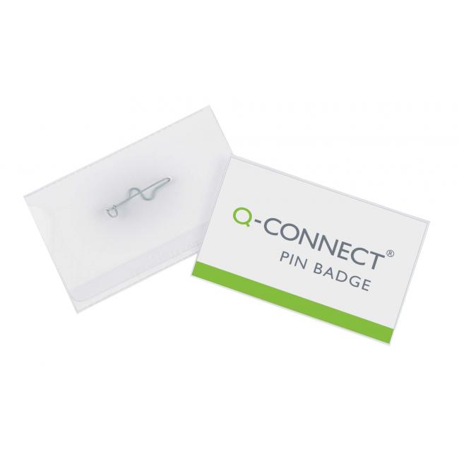 [QC001564] Q-CONNECT-Etikett mit Stift, 90 x 54 mm, 50 Stück