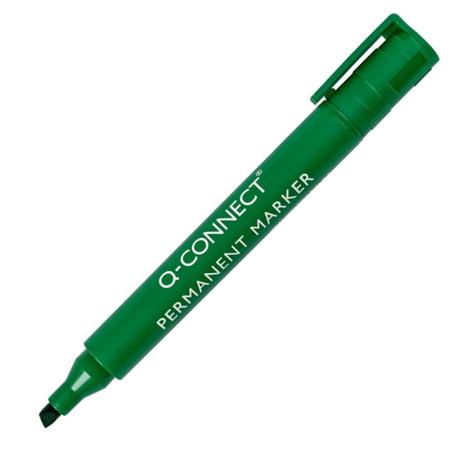 Q-CONNECT Permanentmarker, abgeschrägte Spitze, grün