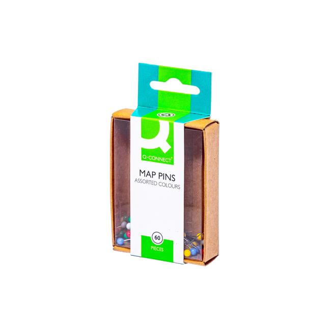 [QC002030] Runde Q-CONNECT Sicherheitsnadeln, 4 mm, verschiedene Farben, 60 Stück