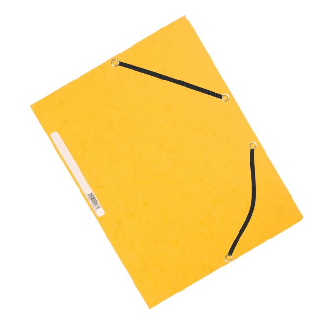 [QC002166] Glatte Kartonverpackung mit Gummiband, Q-CONNECT gelb