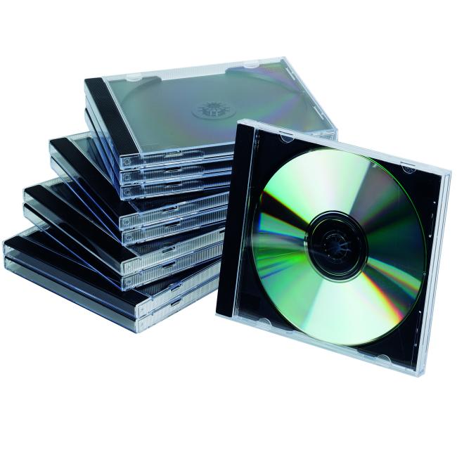 CD/DVD-Hülle, schwarzes Tablett