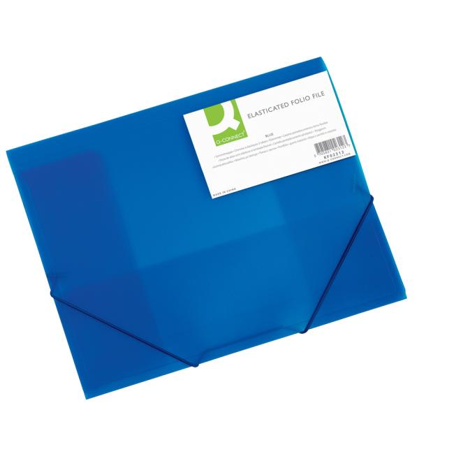 [QC002312] Kunststoffabdeckung mit Gummiband Q-CONNECT blau