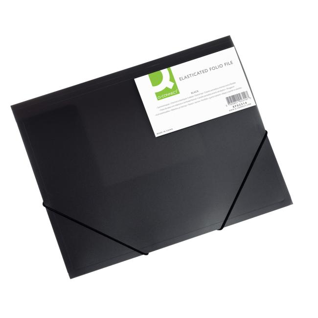 Kunststoffgehäuse mit Gummiband Q-CONNECT schwarz