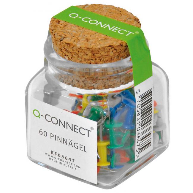 [QC003647] Q-CONNECT Sicherheitsnadeln, Farbmix, 60 Stück