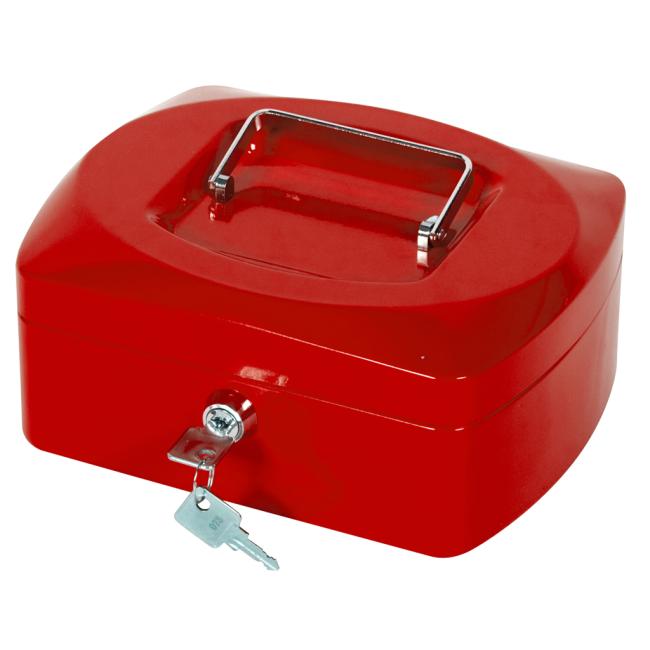 [QC004249] Kasse Q-CONNECT 205x85x160mm rot