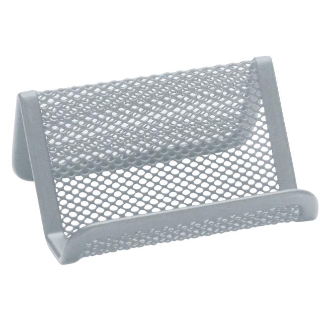 Visitenkartenhalter aus Draht, 95 x 75 x 45 mm, silber