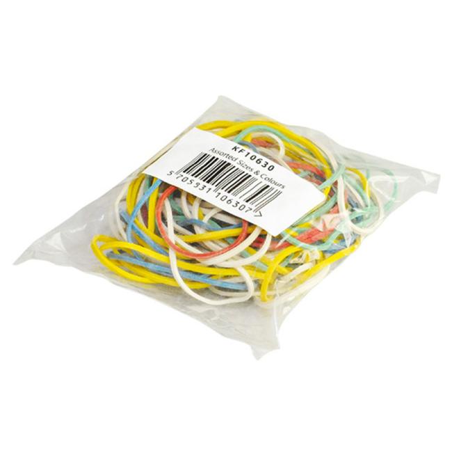 Q-CONNECT Gummibänder, 25 g, Farbmix