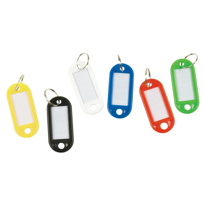 [QC010874] Q-CONNECT Schlüsselanhänger, weiß, 10 Stück