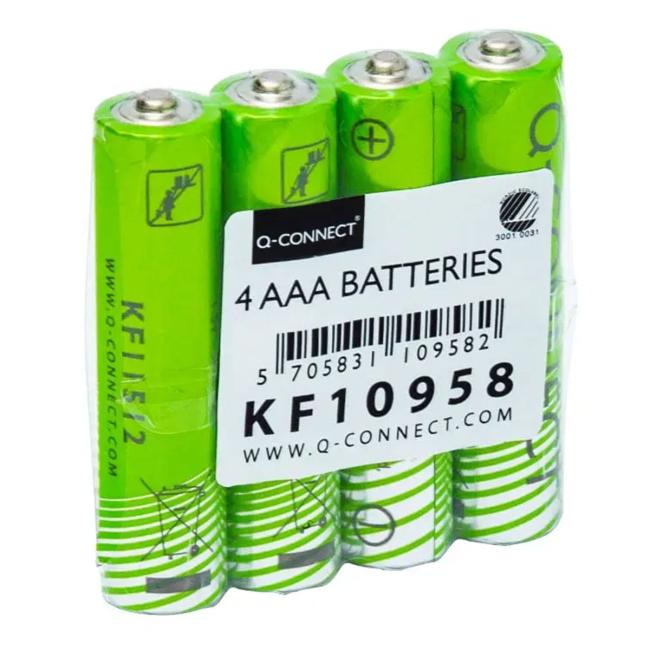 Q-CONNECT AAA Nordic Swan Mikro-Bleistiftbatterie, 4 Stück