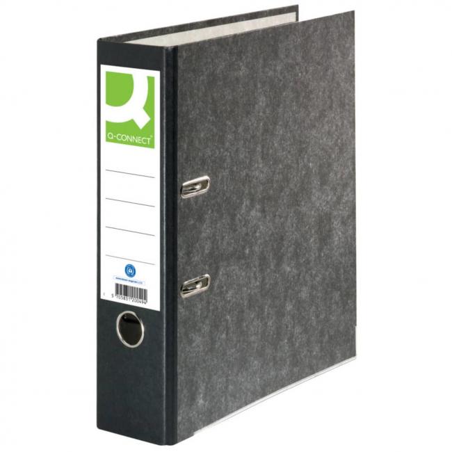 Hebelordner Marble Q-CONNECT 7,5 cm schwarz
