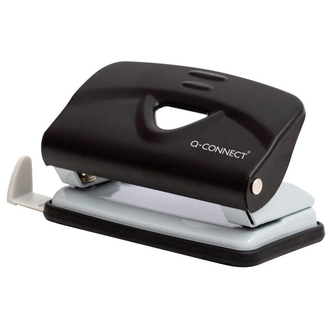 [QC014214] Q-CONNECT 10-Blatt-Locher schwarz/grau