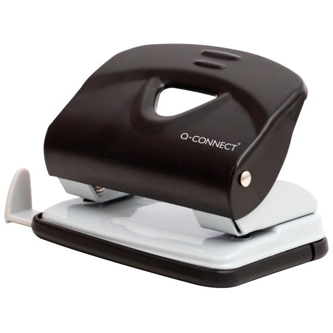 [QC014217] Q-CONNECT 20-Blatt-Locher schwarz/grau