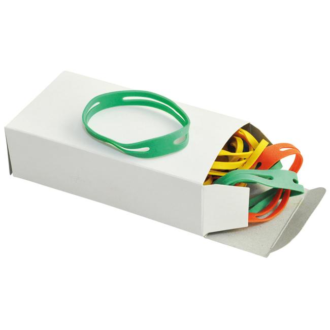 [QC014678] Q-CONNECT Gummibänder 50 x 11 mm, Farbmix, 100 g