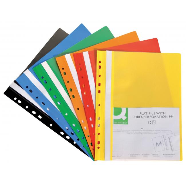 [QC015665] Schnellbinder mit Euro-Perforation Q-CONNECT orange