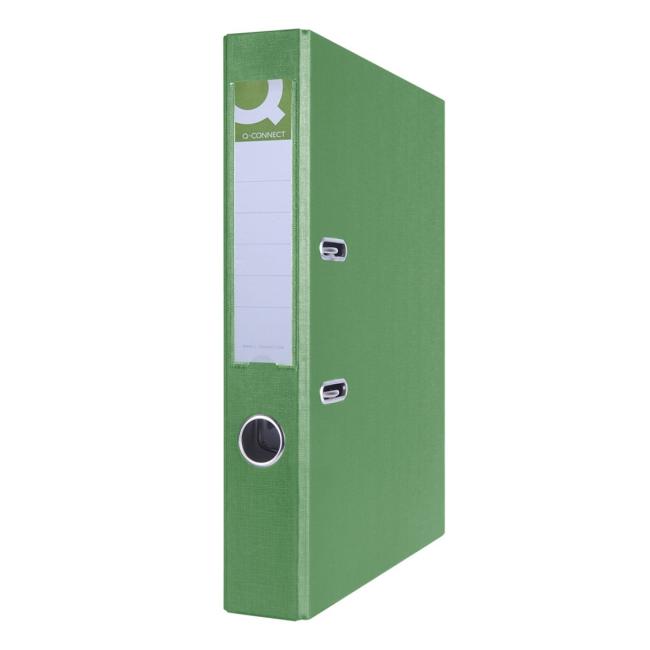 Hebelordner Q-CONNECT, halbkunststoffisch, 5 cm, grün