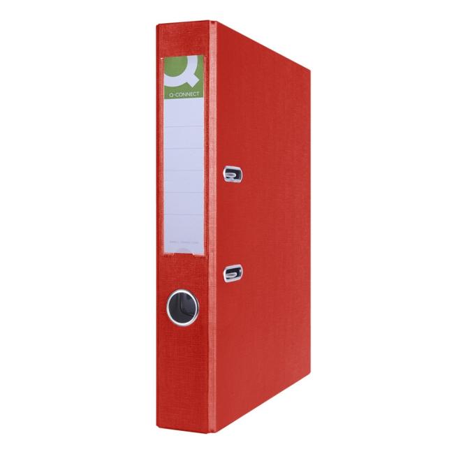 Hebelordner Q-CONNECT, halbkunststoff, 5 cm, rot