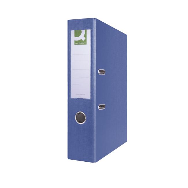 Hebelordner Q-CONNECT, halbkunststoff, 7,5 cm, blau
