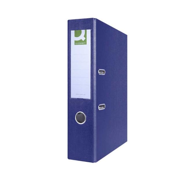 Hebelordner Q-CONNECT, halbkunststoff, 7,5 cm, dunkelblau