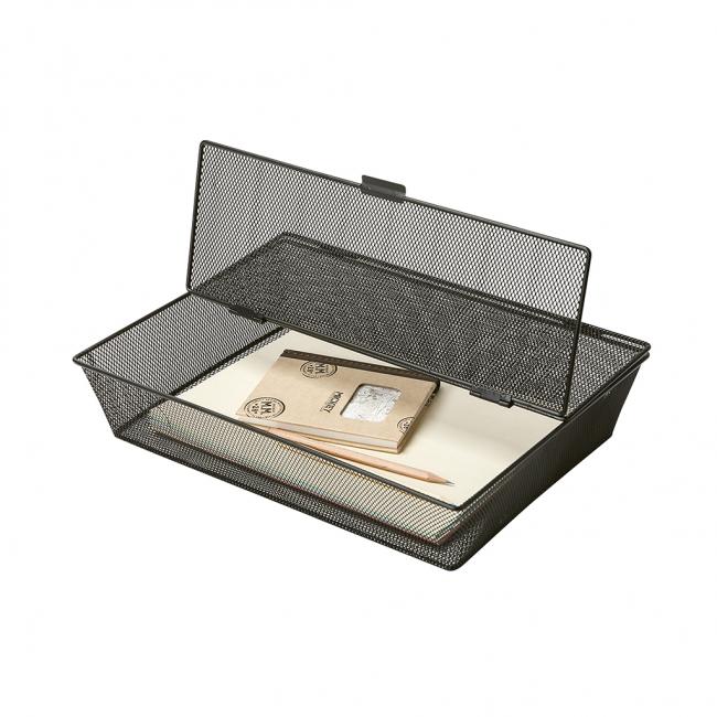 [QC017290] Draht-Dokumentenmappe mit Deckel Q-CONNECT A4 schwarz