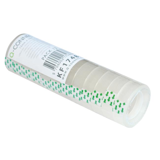 [QC017486] Q-CONNECT Klebeband, 12 mm x 10 m, 12 Stück.