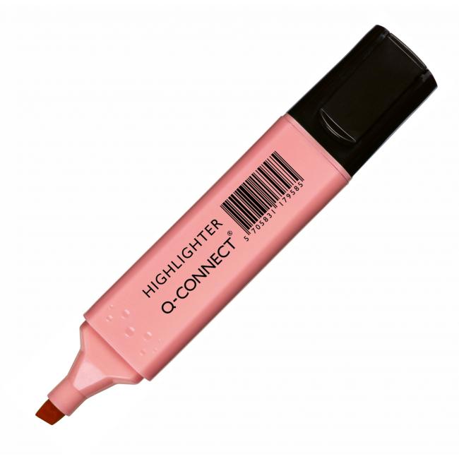 Q-CONNECT Textmarker in Pastellrosa