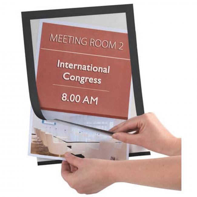 [QC022366] Selbstklebende Dokumentenhülle A4, schwarz, 2 Stück