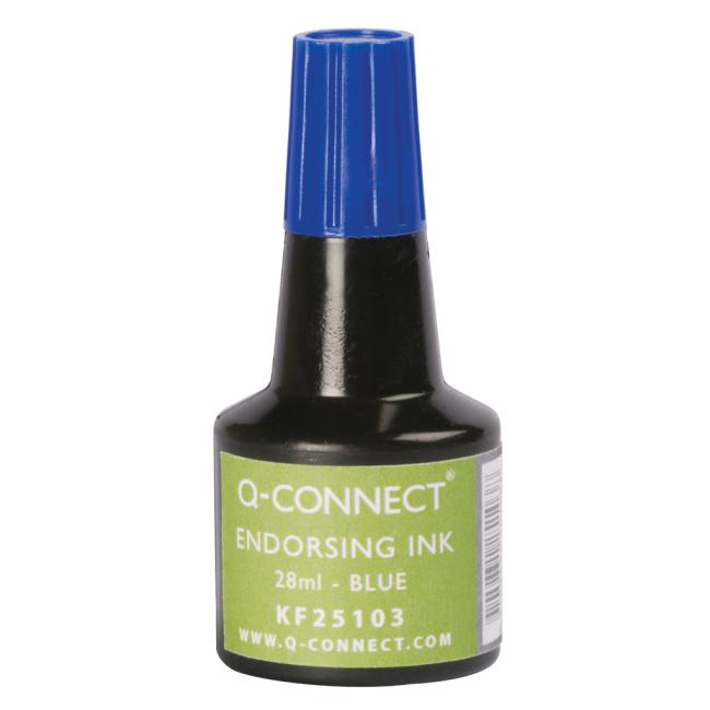 Q-CONNECT Stempeltinte blau 28 ml