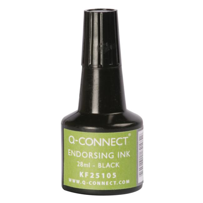 Q-CONNECT Stempeltinte Schwarz 28 ml