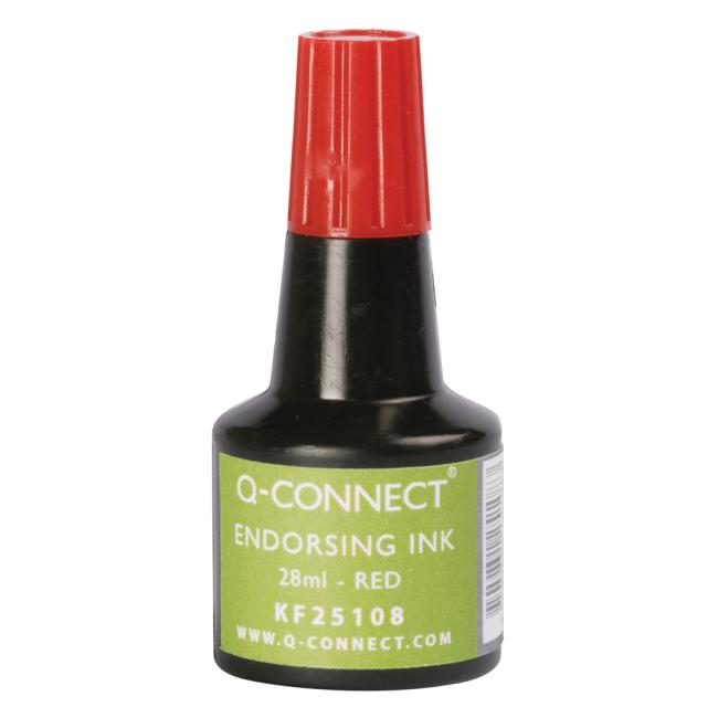 Stempeltinte Q-CONNECT rot 28 ml