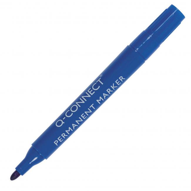 [QC026046] Q-CONNECT Permanentmarker mit runder Spitze, blau