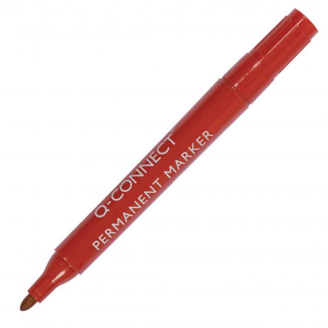 Q-CONNECT Permanentmarker mit runder Spitze, rot