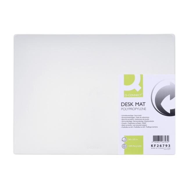 [QC026801] Q-CONNECT Tischset, abwaschbar, 50 x 63 cm, transparent
