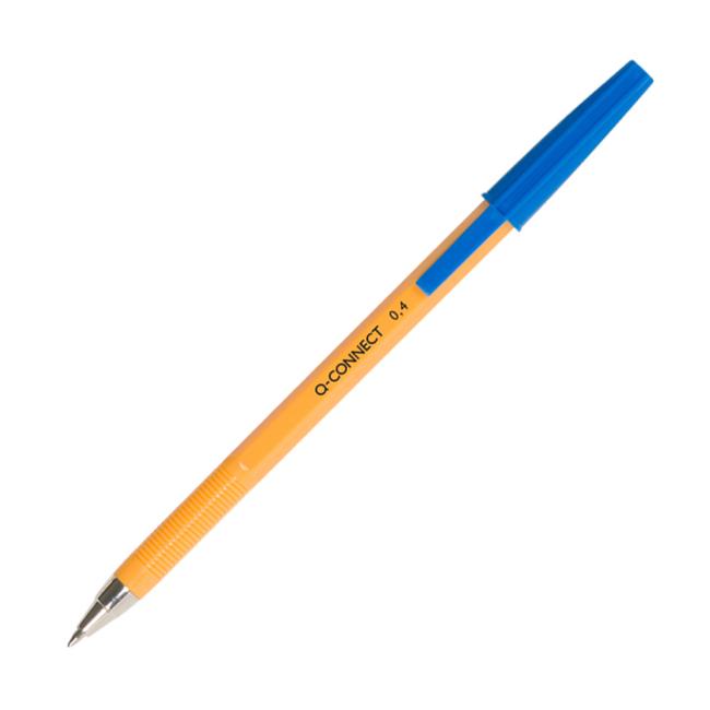 Einwegkugelschreiber Q-CONNECT F blau