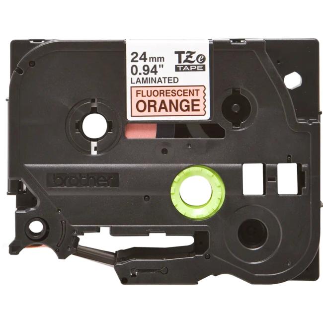 Brother TZ-B51 24 mm fluoreszierendes orange/schwarzes Klebeband