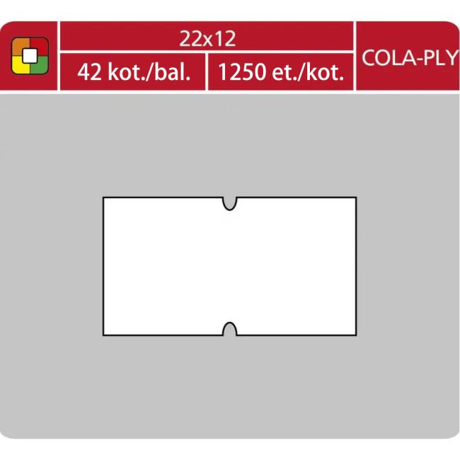 [RE221210] Etiketten 22x12 für 2212 Preisschild weiß rechteckig