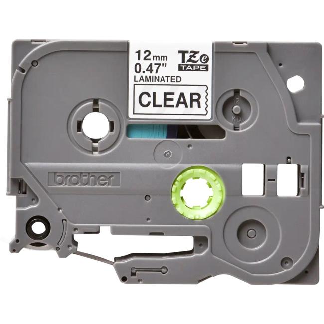 [BR131200] Brother TZe-131 12 mm transparentes/schwarzes selbstklebendes Klebeband