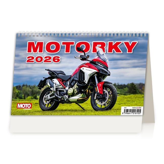 Linierter Tischkalender 22,6 x 13,9 cm – Motorräder 2026